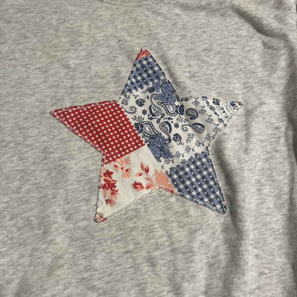 Gray Star Pattern Sweater - image 2